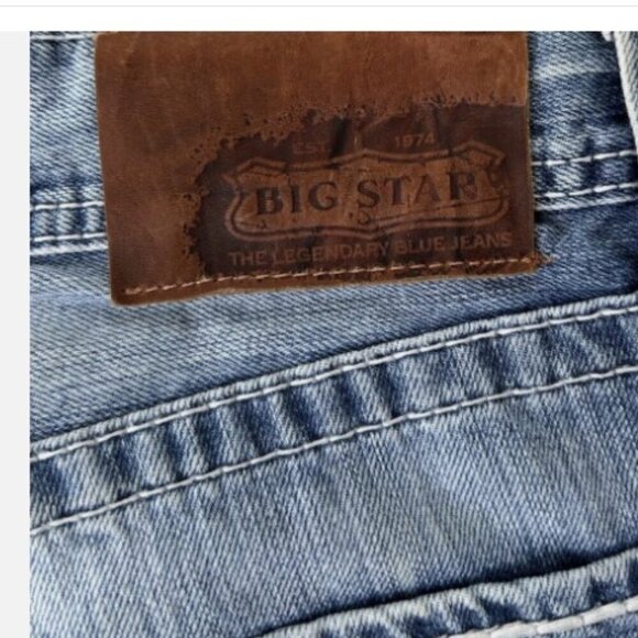 Big Star Voyager Straight Relaxed Fit Jeans Men's Size 32S Distressed Western - Picture 10 of 10